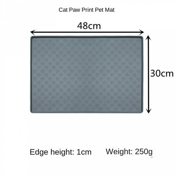 Silicone Pet Feeding Mat – Waterproof Mat for Dog Bowls & Cat Food Mats for Indoor Cats, Non-Slip Dog Water Mat with High-Lips, Easy Clean Pet Placemat for Food & Water