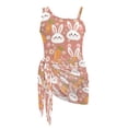 thumbnail image 7 of SEANATIVE Girls One-Piece Swimsuits with Mesh Cover-up Skirt One-Piece Bathing Suits Back Cutout Stylish Stretch Swimwear for Kids Teenagers, Size 11-12, Cute Rabbit Floral Easter Egg Pink, 7 of 7