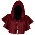 thumbnail image 2 of Capa con capucha Colco Medieval Halloween rojo, 2 of 8