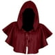 thumbnail image 2 of Poliéster Halloween Capa Accesorios de cosplay Disfraz Cowl Medieval Witch Cape Poncho con capucha para adultos, 2 of 6