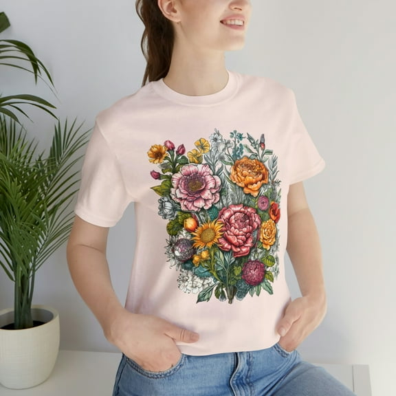 Wildflower T-shirt, flowers, mother's day, ladies gift, floral shirt