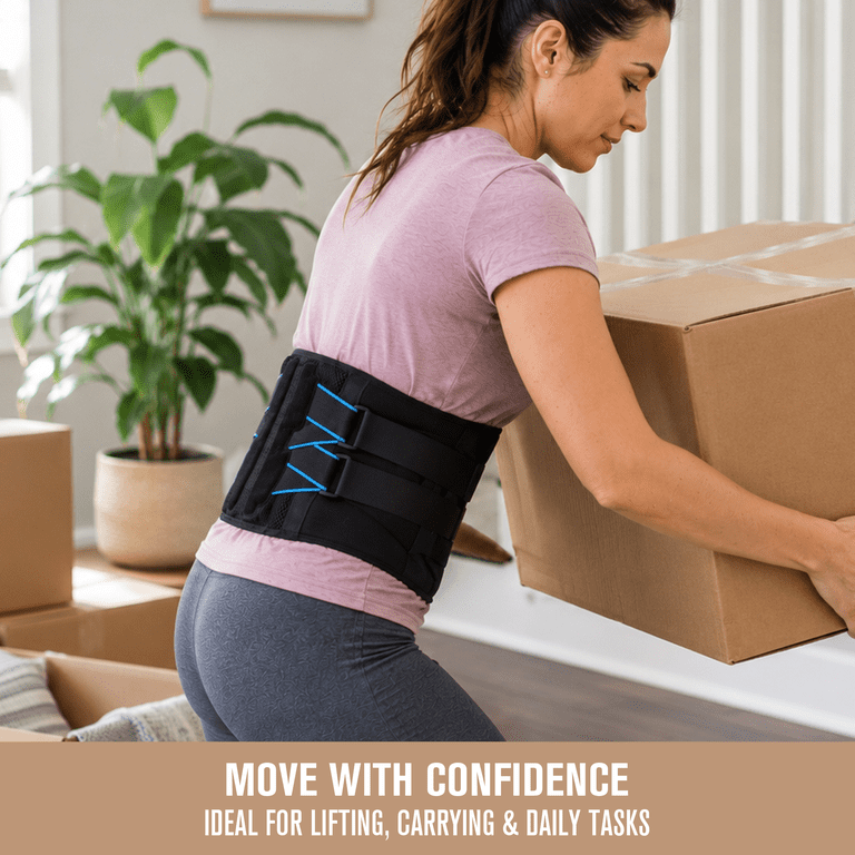 Copper Fit Dual Action Back Brace, Black, 30"-50" Waist photo 7