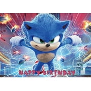 Whimsical Practicality's Sonic Edible Icing Image Cake Topper-1/4 Sheet or Larger