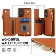 thumbnail image 3 of Compatible with Samsung Galaxy S20 Crossbody Wallet Phone Case,RFID Blocking PU Leather Shockproof Phone Case Women Men Kickstand flip Back Wrist Strap Zipper Credit Card Holder Slots,Brown, 3 of 8