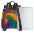 thumbnail image 3 of Naloa Colorful Parrot Jungle Dream A Print Leather Backpack Purse for Women and Ladies,Shoulder Travel Daypacks Bags,Laptop Backpack for Women, 3 of 4