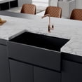 thumbnail image 2 of 33 x 19 Inch Crestwood Farmhouse Sink, Charcoal Fireclay Kitchen Sink, Single Bowl Apron Front, Plain Farm Sink, 2 of 7
