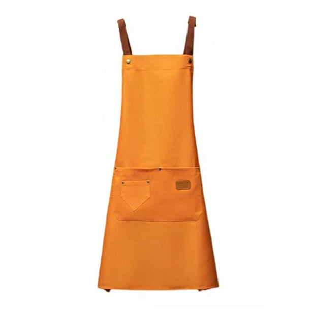 Ounissouiy Delantal de nailon, tamaño libre, transpirable, sin mangas, Color sólido, a prueba de suciedad, a prueba de aceite, de secado rápido, Suministros de limpieza para el hogar Naranja Ounissouiy HA083756-01