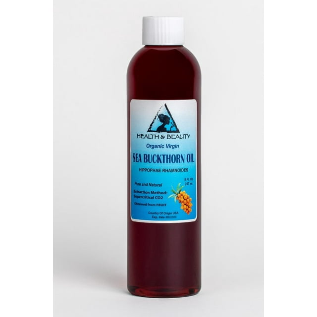Huile d'Argousier Non Raffinée Biologique extra Vierge Extraite au co2 de Qualité Supérieure pure 8 oz