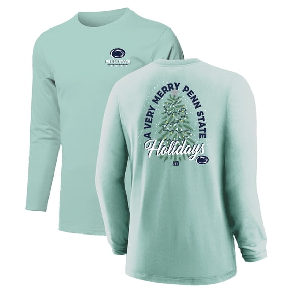 Youth  Light Green Penn State Nittany Lions Merry Christmas Tree Long Sleeve T-Shirt