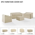thumbnail image 3 of Crosley Marques MO75011-TA Ensemble de Housses pour Sectionnel 4 Pcs, Beige, 3 of 9