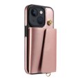 thumbnail image 3 of ELEHOLD Wallet Case for iPhone 13, PU Leather Flip Case with Crossbody & Wrist Strap,Full Protection Case with Card Slots & Kickstand,Rosegold, 3 of 7