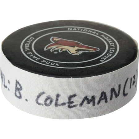 Blake Coleman New Jersey Devils Game-Used Goal Puck from January 4, 2019 @ Arizona Coyotes - Fanatics Authentic
