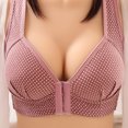 thumbnail image 2 of XMMSWDLA Women's Front Closure Bras Racerback Wireless Plus Size Full Coverage Bra Plus Size Bra Bras for Older Women, 2 of 7