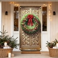 thumbnail image 2 of Ouuluon Festive Christmas Door Cover, 35x71 inch Holiday Curtain for Front Door Wall Party Decoration, 2 of 7