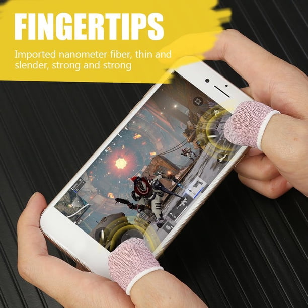 1Pair Breathable Game Controller Sweat Proof Gaming Finger Thumb Sleeve (F)