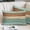 Teal, variant on Farmhouse Burnt Orange Brown Pillow Covers, Linen Long Throw Pillow Case, Vintage Wooden Striped Holiday Pillow Protector Decorative Cushion Cover for Living Room/Bedroom 12" x 20"