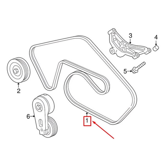 LR051263 engine serpentine drive belt suitable for Land Rover Discovery LR4 2012-16-