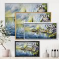 thumbnail image 4 of Designart 'The River In Austria Through Mountain Village' Nautical & Coastal Framed Canvas Wall Art Print, 4 of 5
