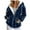 Blue, variant on idosla Womens Zip Up Hoodies Long Sleeve Oversized Sweatshirts Y2K Pockets 2025 Fall Outfits Fashion Clothes (Navy, XL)
