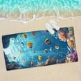 thumbnail image 5 of Clerance PEONAVET Turtles Beach Towel for Boys, Cute Kids Beach Towels, Microfiber Soft Pool Towel, Lightweight Sand Free Quickly Dry Bath Towel for Beach Pool, 59×29 In, 5 of 9