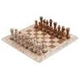 thumbnail image 1 of Juego de ajedrez Radicaln Marble Fossil Coral, 38 cm, juego de mesa para adultos, 1 of 6