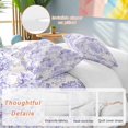 thumbnail image 2 of 3 Piece Purple Floral Duvet Cover Set California King,Microfiber Comforter/Quilt Cover with Corner Ties and 2 Pillowcases,Hydrangeas Flower Spring Summer Botanical Soft Bedding with Zipper Closure, 2 of 8