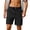 Black, variant on Telankuip Mens Linen Shorts with Pockets Casual Drawstring Elastic Waisted Straight Leg Inseam Shorts Simple Comfortable Stretch Relaxed Fit Summer Beach Wear White XL
