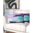 thumbnail image 2 of Purple Turquoise Pillow Covers King Size, Geometric Modern Abstract Oil Painting Soft Bed Throw Pillowcases Breathable Cooling Long Lumbar Body Pillow Sham Cover for Bed Sofa 20''x40'', 2 of 7