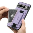 thumbnail image 6 of For Google Pixel 7 Pro Wallet Case, Card Holder Kickstand Phone Case for Women, Premium Leather Purse with Wrist Strap, Ring Holder Cover Credit Card Slot Cover for Google Pixel 7 Pro,Purple, 6 of 6