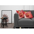 thumbnail image 3 of Ambesonne Birthday Throw Pillow Cover 2 Pack, Cupcake Abstract, 20", Red and Orange, 3 of 5