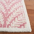 thumbnail image 3 of SAFAVIEH Capri Proinsias Leaves Wool Runner Rug, Pink/Ivory, 2'3" x 5', 3 of 8
