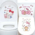 thumbnail image 3 of Kawaii Sanrio Hello Kitty Anime Cartoon Toilet Waterproof Toilet Cover Decorative Sticker Bathroom Decorative Wall Sticker, 3 of 21