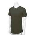 thumbnail image 2 of Allsense Men's Lightweight Color Longline Modern Fit T-Shirt Short Sleeve Olive XL, 2 of 3