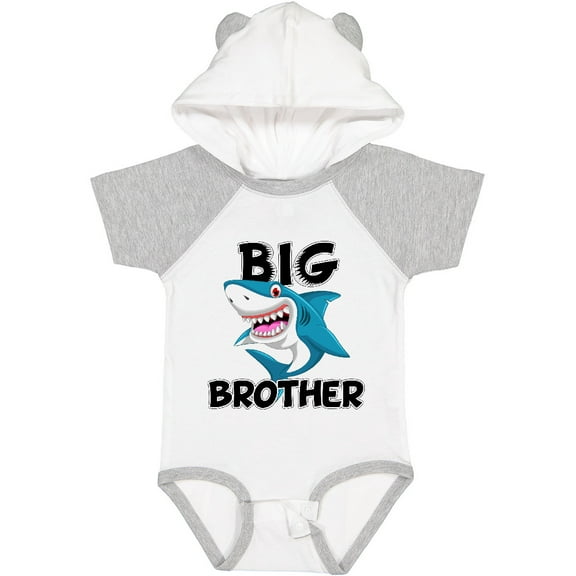 Inktastic Big Brother Shark Boys Baby Bodysuit