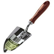 CHROME-PLATED STEEL HANDTROWEL W/WOOD HAND