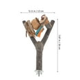 thumbnail image 4 of Parrot Perch Stand Natural Wood Bird Perch Bird Stand Platform Toy Parrot Grinding Claw Stick, 4 of 9