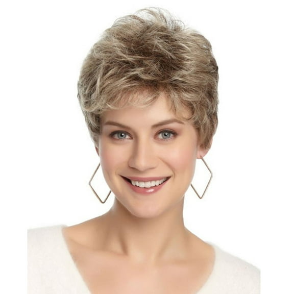 XIAQUJ Fashion Women's Full Bangs Wig Short Wig Brown Wig Styling Cool Wig Wigs for Women Brown