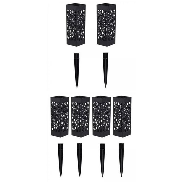 Cementerio De Plástico Grave Florero Negro Artificial Para Grave Decoraciones 2pcs+Cementerio De Plástico Grave Florero Negro Artificial Para Decoraciones De Tumbas 4pcs mayimx Soportes para jarrones de tumbas
