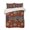 Terracotta, Blue, White, variant on Quilts King Size Bedding Set, Southwest Tribal Lightweight Quilted Comforter, Vintage Rustic Fish Motifs Wooden Texture Reversible Bedspread Coverlet with Pillow Covers for All Season, 96" x 106"