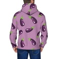 thumbnail image 5 of Zip Up Hoodies for Men - purple Eggplant Pattern Long Sleeve Comfrt Men'S Fashion Hoodies & Sweatshirts, Jackets for Men Hoodies Pullover Clothing Clothes with Pouch, 5 of 5