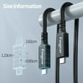 thumbnail image 6 of Fasgear USB 4 Cable 2.5m/8.25 Feet - 40Gbps Data Transfer 8K@60Hz 100W PD Charging Type C Video Cord Compatible for Thunderbolt 4/3 M2 Mac-Book Pro/Air|M1 i-Mac Mini|Moniter|eGPU USB-C Docking|Laptop, 6 of 7