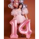 thumbnail image 2 of Globo número 14 rosa de 40 pulgadas para decoración de cumpleaños número 14, 2 of 6