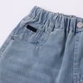 thumbnail image 6 of Boys Baggy Jean Shorts Loose Fit Vintage Wide Leg Jorts Y2K Streetwear Hip Hop Casual Denim Shorts Teen Elastic Waist Bermuda, 6 of 8