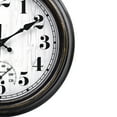 thumbnail image 7 of 12 Inch Retro Wall Clock,Indoor and Outdoor,Quartz,Analog,Waterproof,Thermometer,Black, 7 of 7