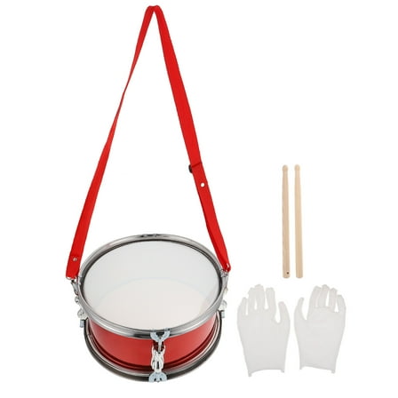 HINTRMENT 1 Set Red Wooden Snare Drum for Toddler 11.79x11.79x5.70in Music Education and Hand-Brain Coordination