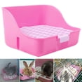 thumbnail image 1 of Flmtop Small Pets Hamster Rabbit Toilet Potty Trainer Fixable Cage Tray Litter Box Yellow, 1 of 9