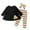 Black, variant on Mercatoo 3Pcs Toddler Baby Girls Kids Halloween Clothes Set Prints Long Sleeves Pullover Shirt Tops   Striped Long Pants