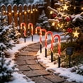 thumbnail image 5 of KOYPTL Christmas Decorations for Outdoor 5-In-1 Solar Ground Stake Lights Snowman Design With Scarf Hat Candy Cane Outdoor Xmas Decor for Yard Lawn Garden Patio Holiday Ambiance Lights, 5 of 6