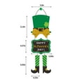 thumbnail image 3 of Happy St Patricks Day Door Decorations Irish Decor Hanging Welcome Sign with Gold Coin Jar Leprechaun Feet,for Front Porch Door Wall Home Decor,Irish Door Decoration, 3 of 8