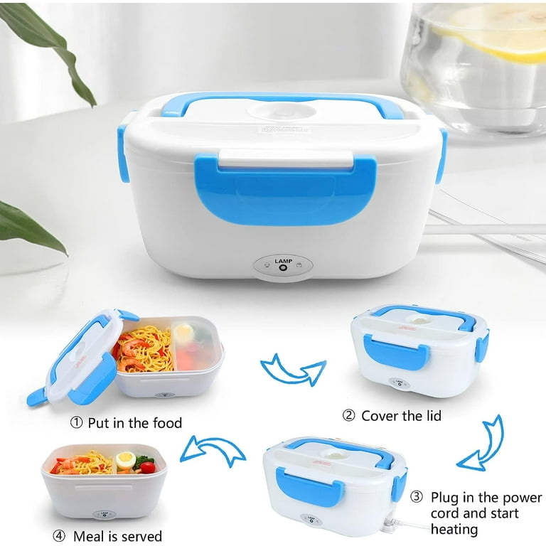  VECH Electric Warming Lunch Box Food Heater 1.5L 110V Home-Use  Plug In Lunch Warmer Portable Bento Box Lunch Heater With Removable 304  Stainless Steel Container Food Grade Material(Green) : Home 